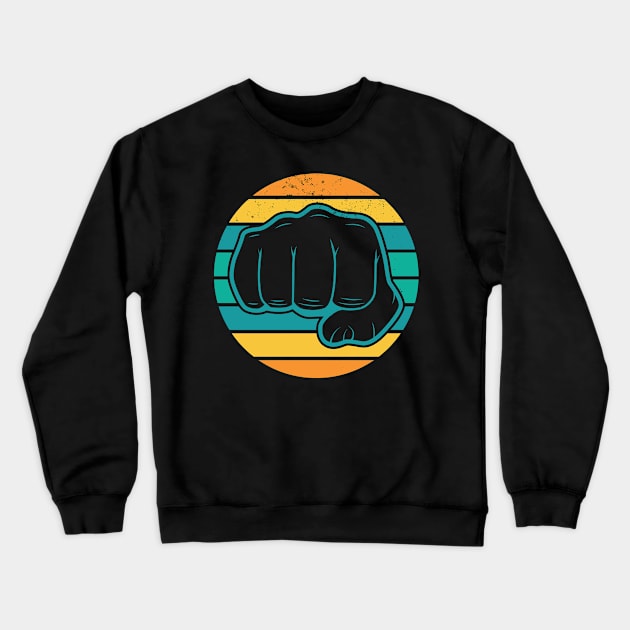 Retro Fist Vintage Graphics Crewneck Sweatshirt by Printroof